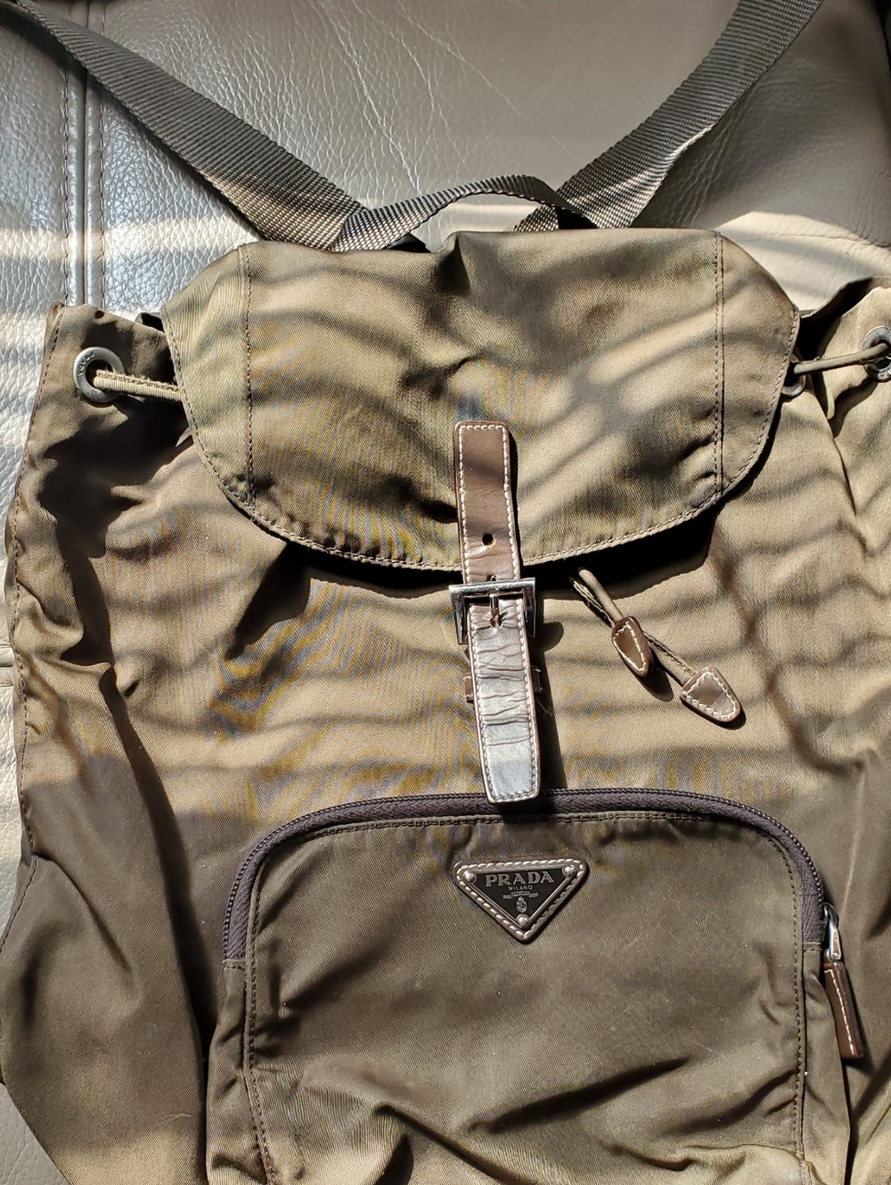 PRADA Vintage Nylon Backpack Brown - Picture 3 of 12